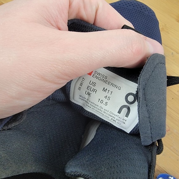 On Cloud Cloudnova Lifestyle Shoes Sneaker Men Size 11 Blue Lace Up Cloudtec - Picture 5 of 6